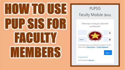 pupsis faculty|PUP SIS For Faculty Members .